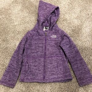 Girls 4T The North Face fleece hooded jacket
